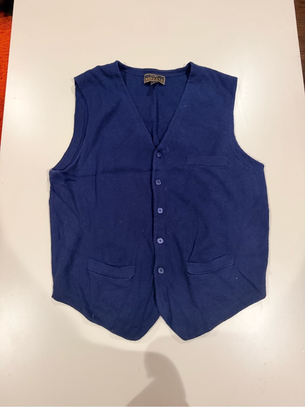Jos. S Bank Knit Cardigan Button-Front Vest